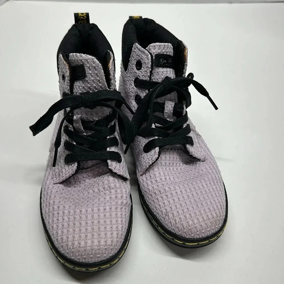 Dr. Martens Maelly Padded Collar Boot Lace Up Shoes Light Purple Waffle Size 5 - Picture 3 of 9